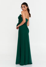 Load image into Gallery viewer, Strapless Slim-Fit Maxi Gown with Waist Detail and High Slit