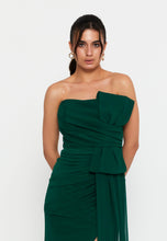Load image into Gallery viewer, Strapless Slim-Fit Maxi Gown with Waist Detail and High Slit