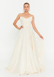 Sweetheart Strapless Floor-Length Gown with High Waistline