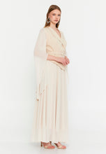 Load image into Gallery viewer, Elegant Blazer-Collar Maxi Dress with Waist-Cinching Design and Flowing Skirt
