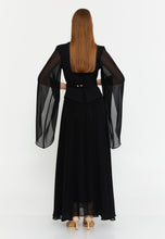 Load image into Gallery viewer, Elegant Blazer-Collar Maxi Dress with Waist-Cinching Design and Flowing Skirt