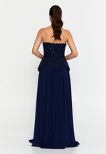 Load image into Gallery viewer, Strapless Sequin-Embellished Slim-Fit Gown with Floor-Length Hem