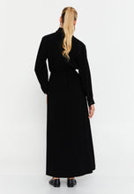 Load image into Gallery viewer, Collared Shirt-Style Maxi Dress with Belted Waist and Full Button-Down Design