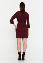 Load image into Gallery viewer, Elegant V-Neck Slim-Fit Mini Dress with Waist-Cinching Design