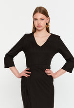 Load image into Gallery viewer, Elegant V-Neck Slim-Fit Mini Dress with Waist-Cinching Design